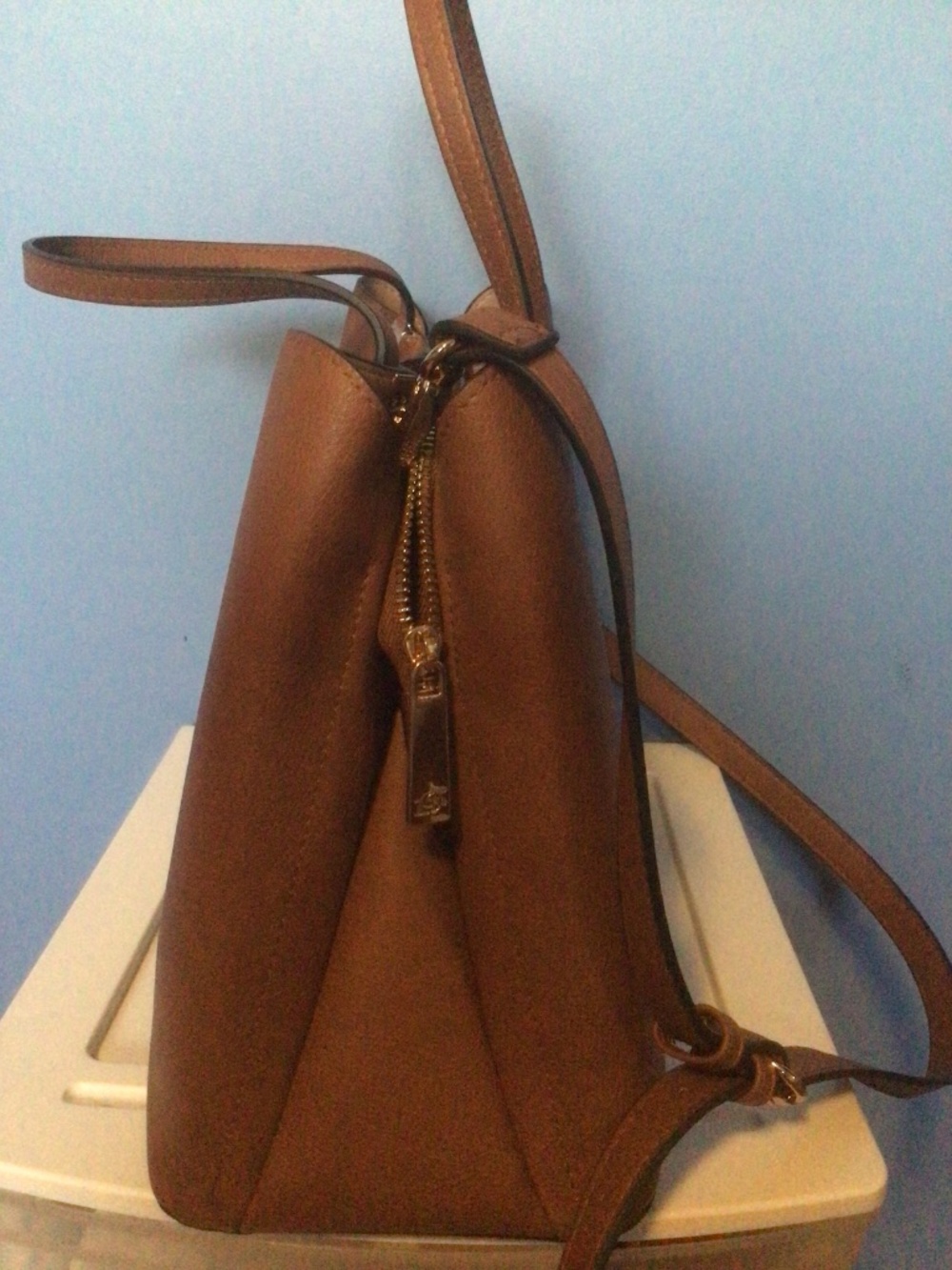 👜 NWOT Dune London Faux Vegan Leather Lined Tote With Carrier Bag 👜 - Picture 7 of 12